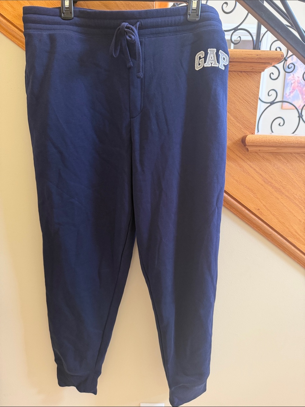 GAP Navy Sweatpants with Drawstring, Side-Pockets &Cuffed Ankles Size XL New